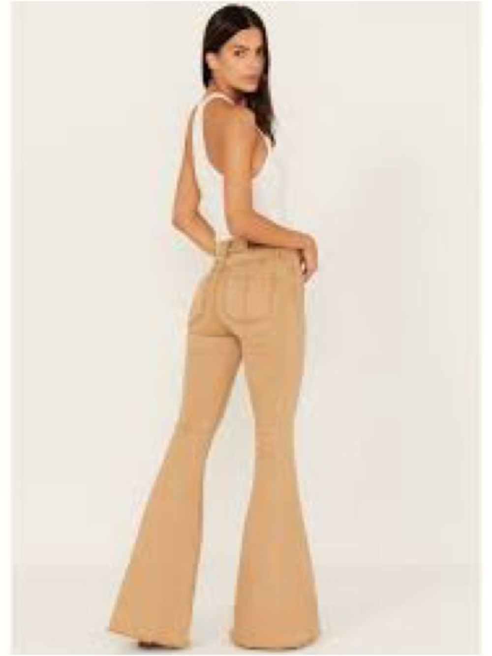 Shyanne Camel Flared High-Waist Jeans